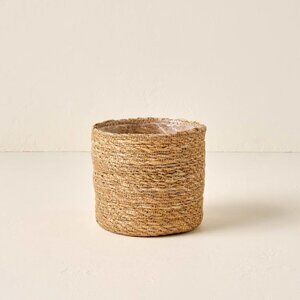 Magnolia Lined Seagrass Planter 5.5" Sm - Joanna Gaines Magnolia Market Waco‎ TX